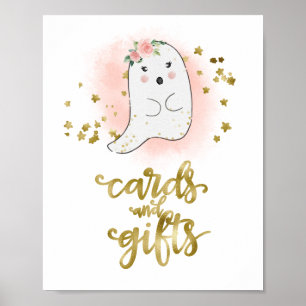 Póster Tarjetas y regalos Chica de Halloween Rótulo Baby