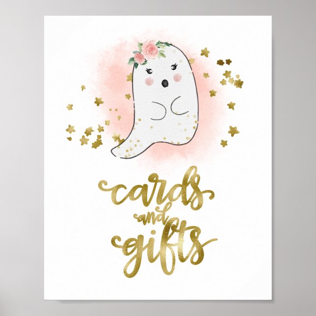 Póster Tarjetas y regalos Chica de Halloween Rótulo Baby  (Frente)