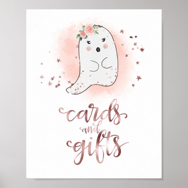 Póster Tarjetas y regalos Chica de Halloween Rótulo Baby  (Frente)