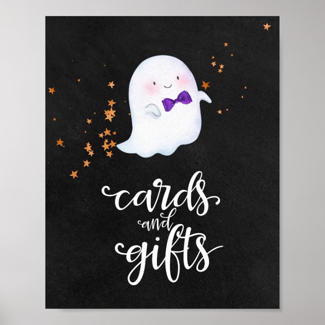 Póster Tarjetas y regalos Chica de Halloween Rótulo Baby  (Frente)