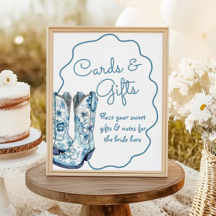 Póster Tarjetas y regalos Chinoiserie Botas Despedida de