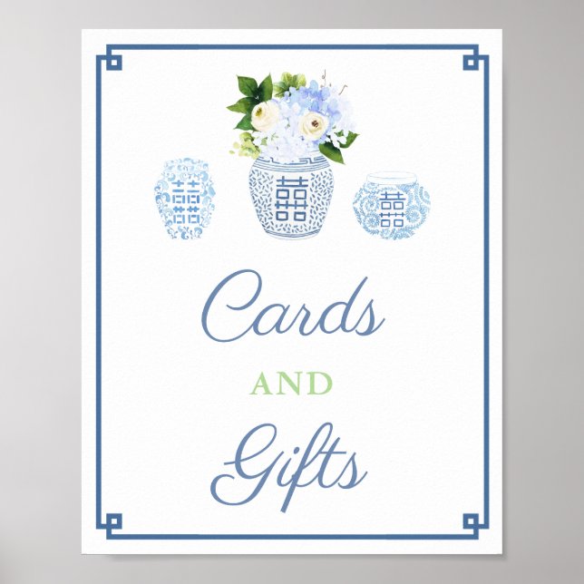 Póster Tarjetas y regalos Chinoiserie Chic Baby Shower Pa (Frente)