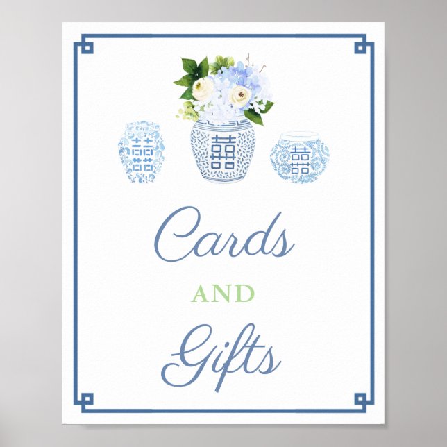 Póster Tarjetas Y Regalos Chinoiserie Moda Baby Shower Fi (Frente)