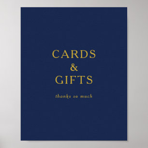 Póster Tarjetas y regalos clásicos minimalistas de color 
