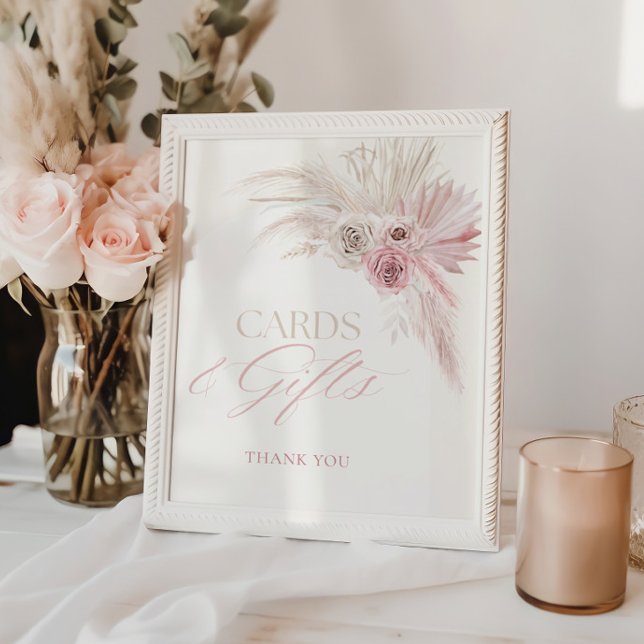 Póster Tarjetas y regalos de arco del Boho rosa suave (Subido por el creador)