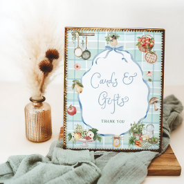 Póster Tarjetas y regalos de Baby Shower de mercado local