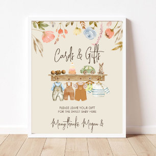 Póster Tarjetas y regalos de Baby Shower para la enfermer