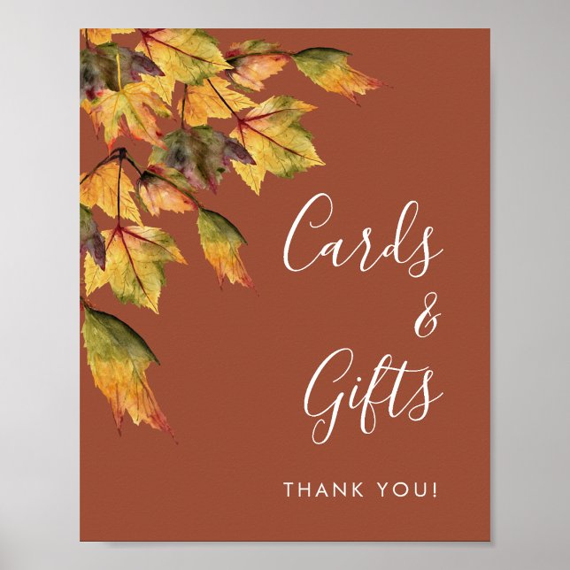 Póster Tarjetas y regalos de boda de otoño rústico con fo (Subido por el creador)