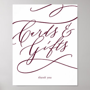 Póster Tarjetas y regalos de caligrafía de texto de Borgo