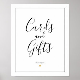 Póster Tarjetas y regalos de caligrafía elegante Sign