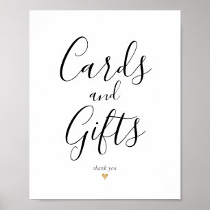 Póster Tarjetas y regalos de caligrafía elegante Sign