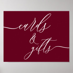 Póster Tarjetas Y Regalos De Caligrafía Horizontal De Bor