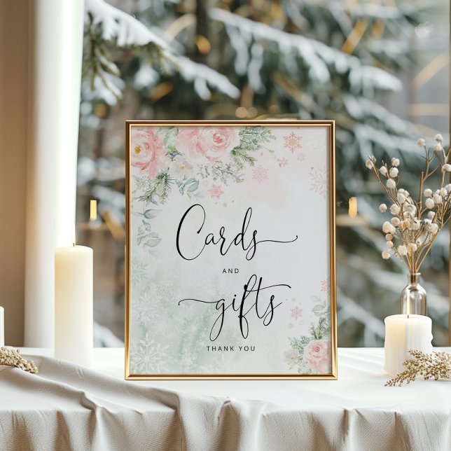 Póster Tarjetas y regalos de copos de nieve rosa de Rubor (Subido por el creador)