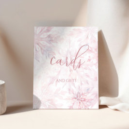 Póster Tarjetas y regalos de copos de nieve rosa para Chi