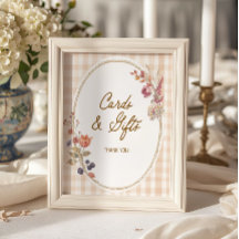 Tarjetas y regalos de Cottage Fall in Love Gingham
