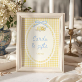 Póster Tarjetas y regalos de cuadros amarillos mitad de m