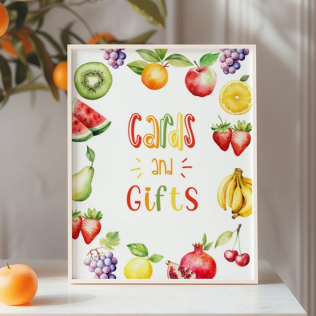 Póster Tarjetas y regalos de cumpleaños de fruta de dos t (Subido por el creador)