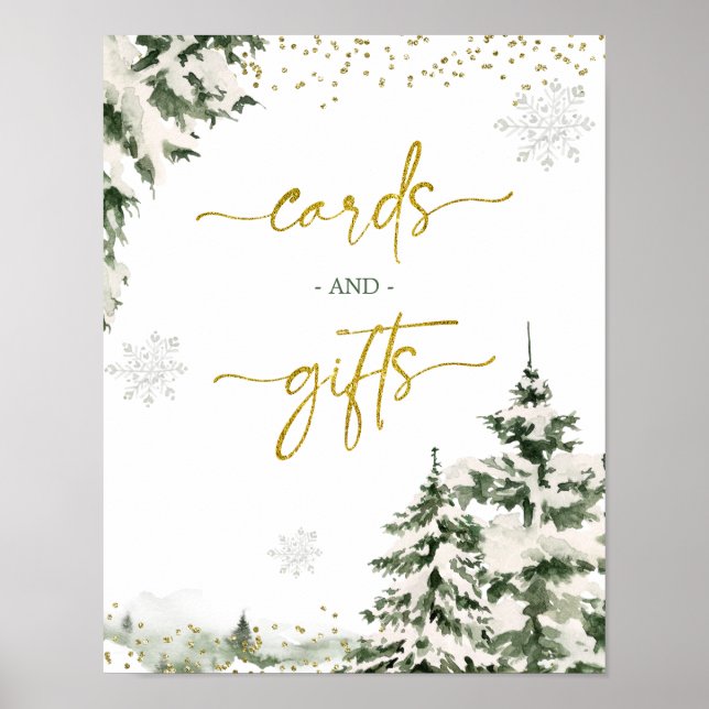 Póster Tarjetas y regalos de cumpleaños del bosque de One (Frente)