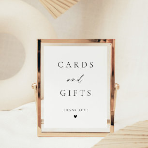 Póster Tarjetas y regalos de escritura elegante moderna