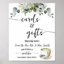 Póster Tarjetas y regalos de Eucalyptus Matcha para despe