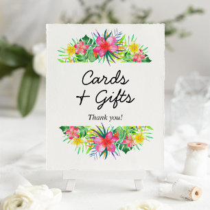 Póster Tarjetas y regalos de flamenco del paraíso tropica