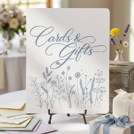 Póster Tarjetas y regalos de flores silvestres azules pol