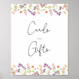Póster Tarjetas y regalos de flores silvestres para baby 