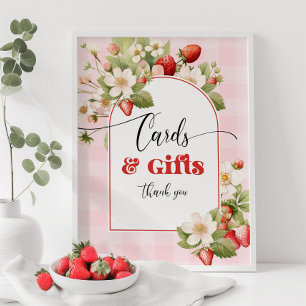 Póster Tarjetas y regalos de fresa