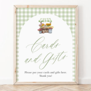 Póster Tarjetas y regalos de Green Gingham Fresh Off The