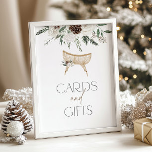 Póster Tarjetas y regalos de guardería elegante de invier