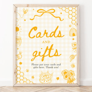 Póster Tarjetas y regalos de la ducha nupcial de la abeja