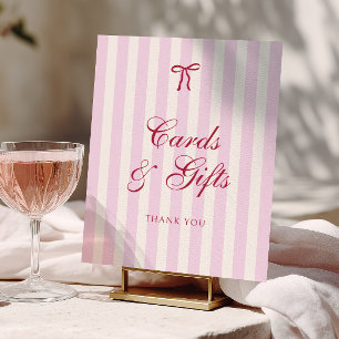 Póster Tarjetas y regalos de la fiesta de boda preppy con