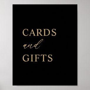 Póster Tarjetas y regalos de la moderna Mínima Boda de Or
