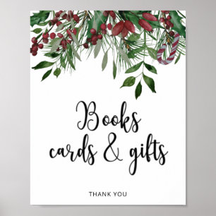 Póster TARJETAS Y REGALOS DE LIBROS Evergreen