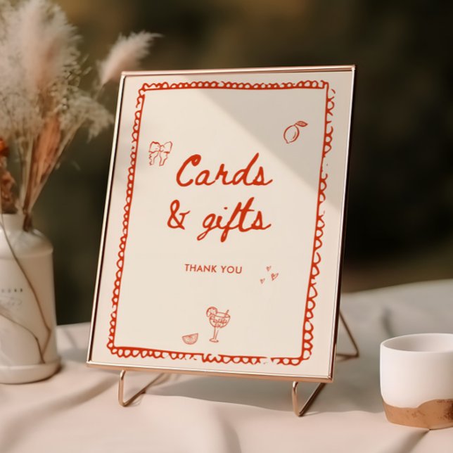 Póster Tarjetas y regalos de mano de Naranja de estilo it (Subido por el creador)
