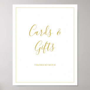 Póster Tarjetas y regalos de Navidad sencillos y elegante