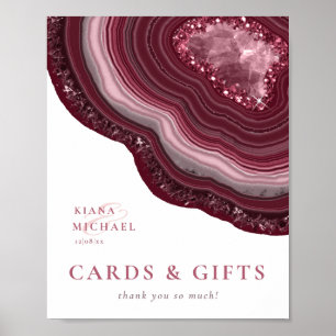 Póster Tarjetas y regalos de Purpurina de Geode Agate ID6