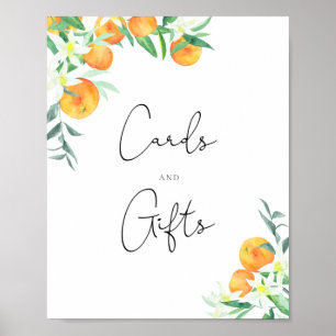 Póster Tarjetas y regalos de un pequeño bebé en la fiesta