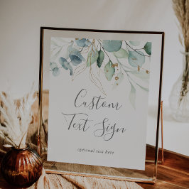 Póster Tarjetas y regalos de vegetación aireada con texto