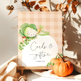 Póster Tarjetas y regalos de vegetales de otoño cultivado