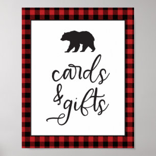 Póster Tarjetas y regalos de Wild One Bear Red Buffalo Pl