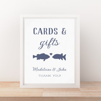 Póster Tarjetas y regalos Dos menos peces Ducha de pareja