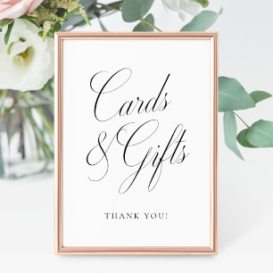 Póster Tarjetas y regalos Elegancia Vintage Letra para Bo