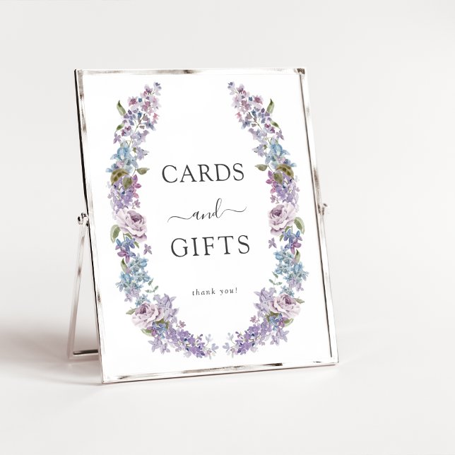 Póster Tarjetas y regalos elegantes de Lilac (Elegant Lilac Cards and Gifts Poster by Painted Paperie
)
