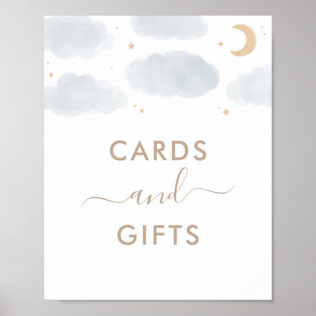 Póster Tarjetas y regalos en el Rótulo Baby Shower de la  (Frente)