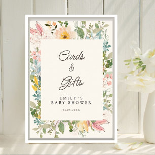 Póster Tarjetas y regalos: encanto de jardín de flores si
