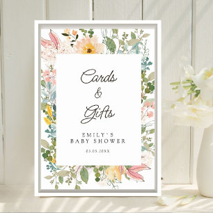 Póster Tarjetas y regalos: encanto del jardín de flores s