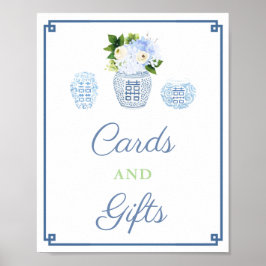 Póster Tarjetas y regalos Fiesta de Baby Shower Chic Chin