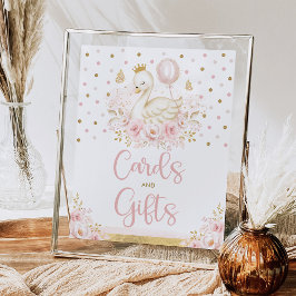 Póster Tarjetas y regalos Fiesta de globo rosa Princesa d