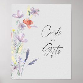 Póster Tarjetas y regalos florales boho